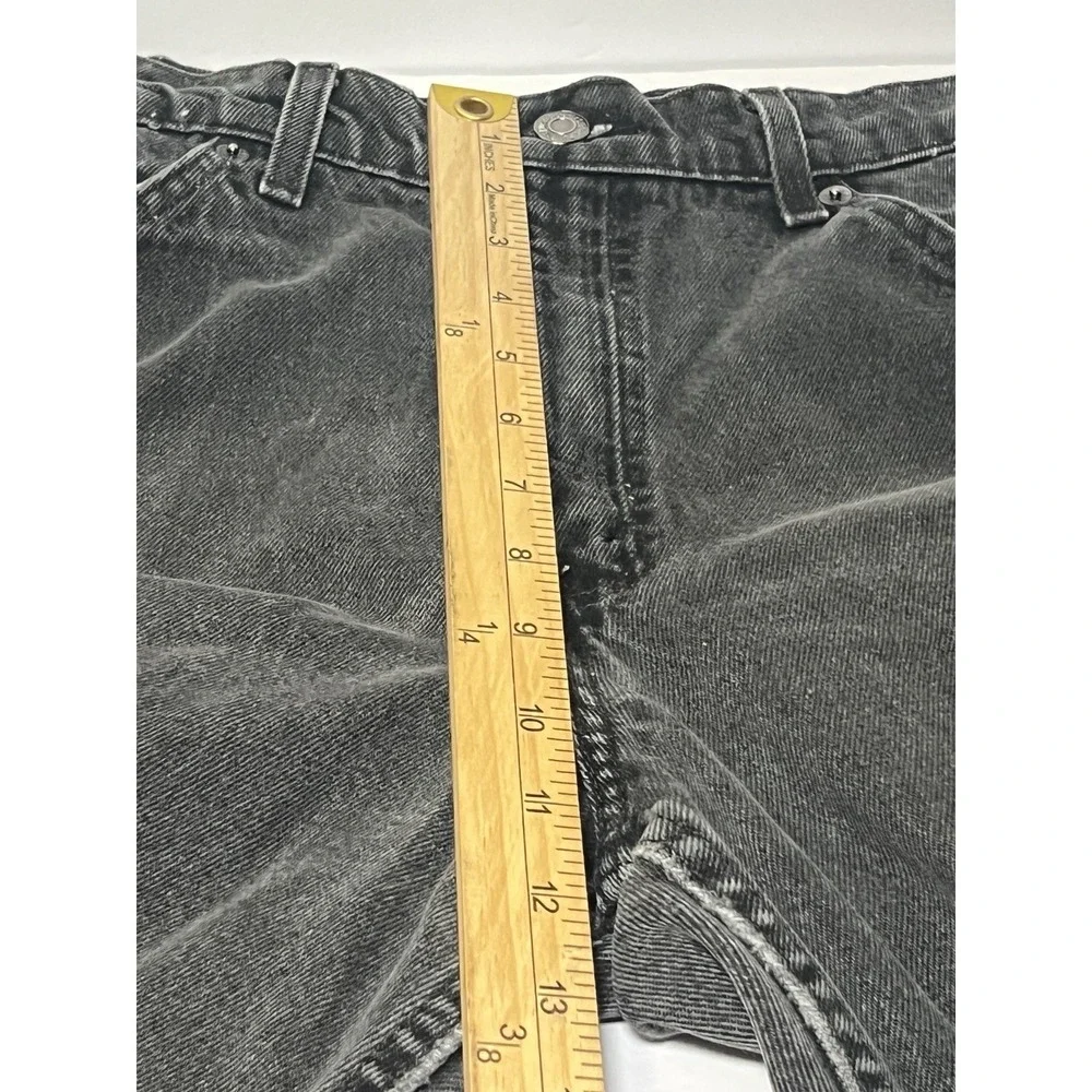 Levi Strauss Size34 (1996) 550 Washed Black Vintage Denim Jeans Orange Tab